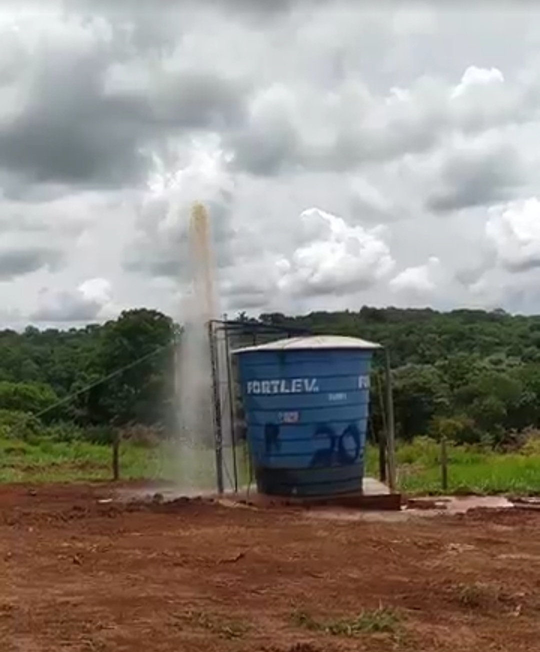 Teste de vazão de sistema de bombeamento